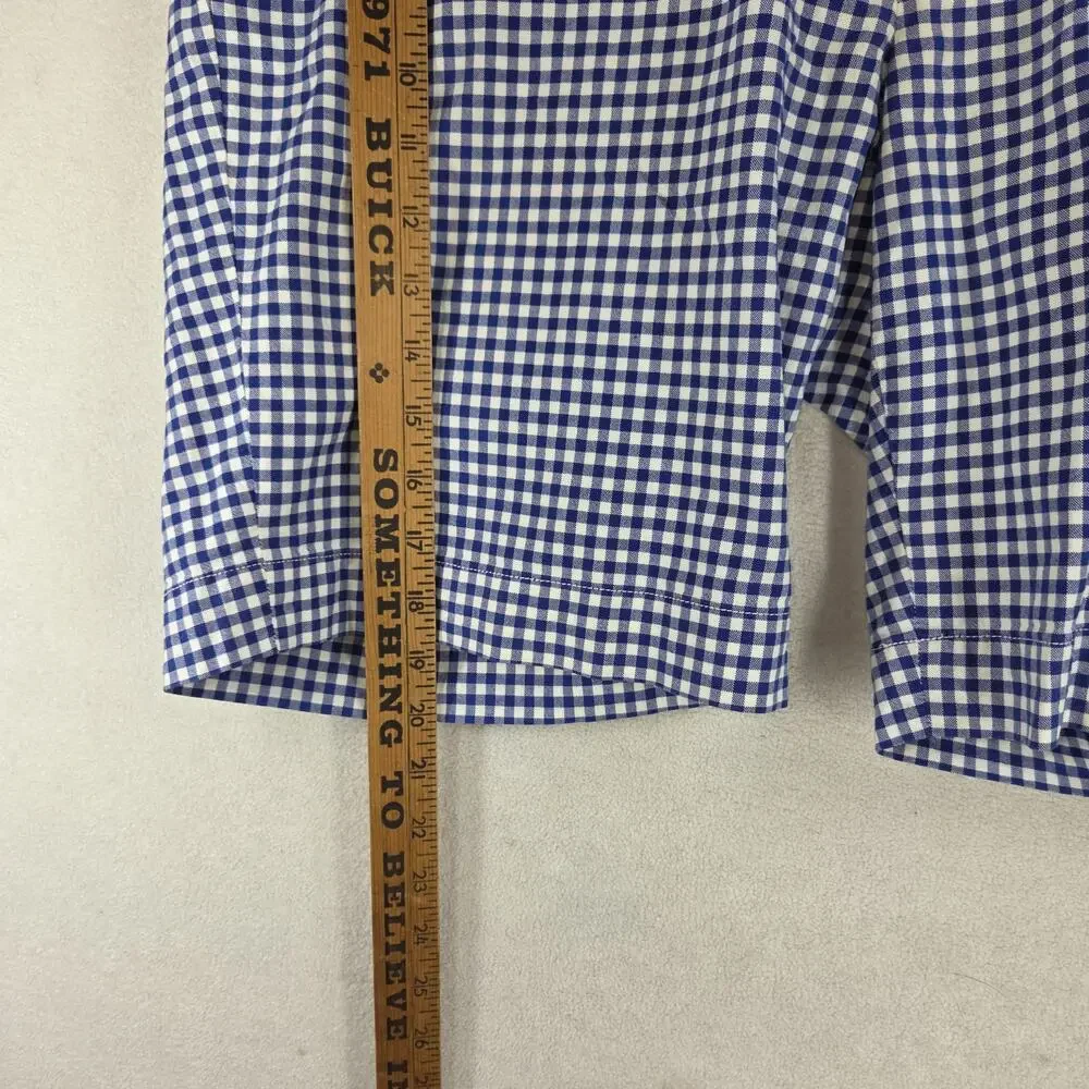 Polo Golf Blue & White Gingham Mens Fairway Shorts Sz 34 Preppy Plaid Gingham - Picture 5 of 11